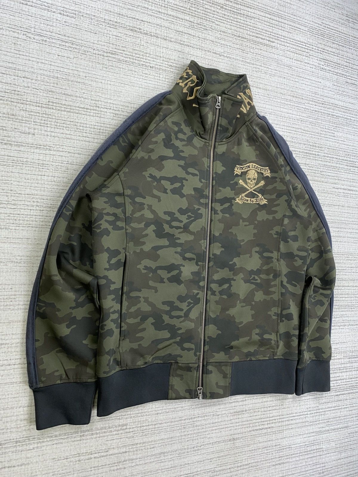 Vanson Leathers 🔥 Vanson Leather Live To Ride Embroidery Camouflage Jacket Size US M / EU 48-50 / 2 - 3 Thumbnail