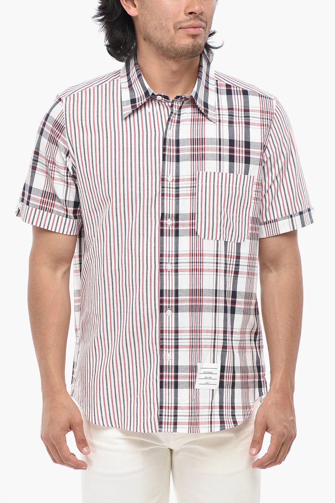 Thom Browne og1mm0426 Madras Short-Sleeve Shirt in Multicolor Size US L / EU 52-54 / 3 - 1 Thumbnail