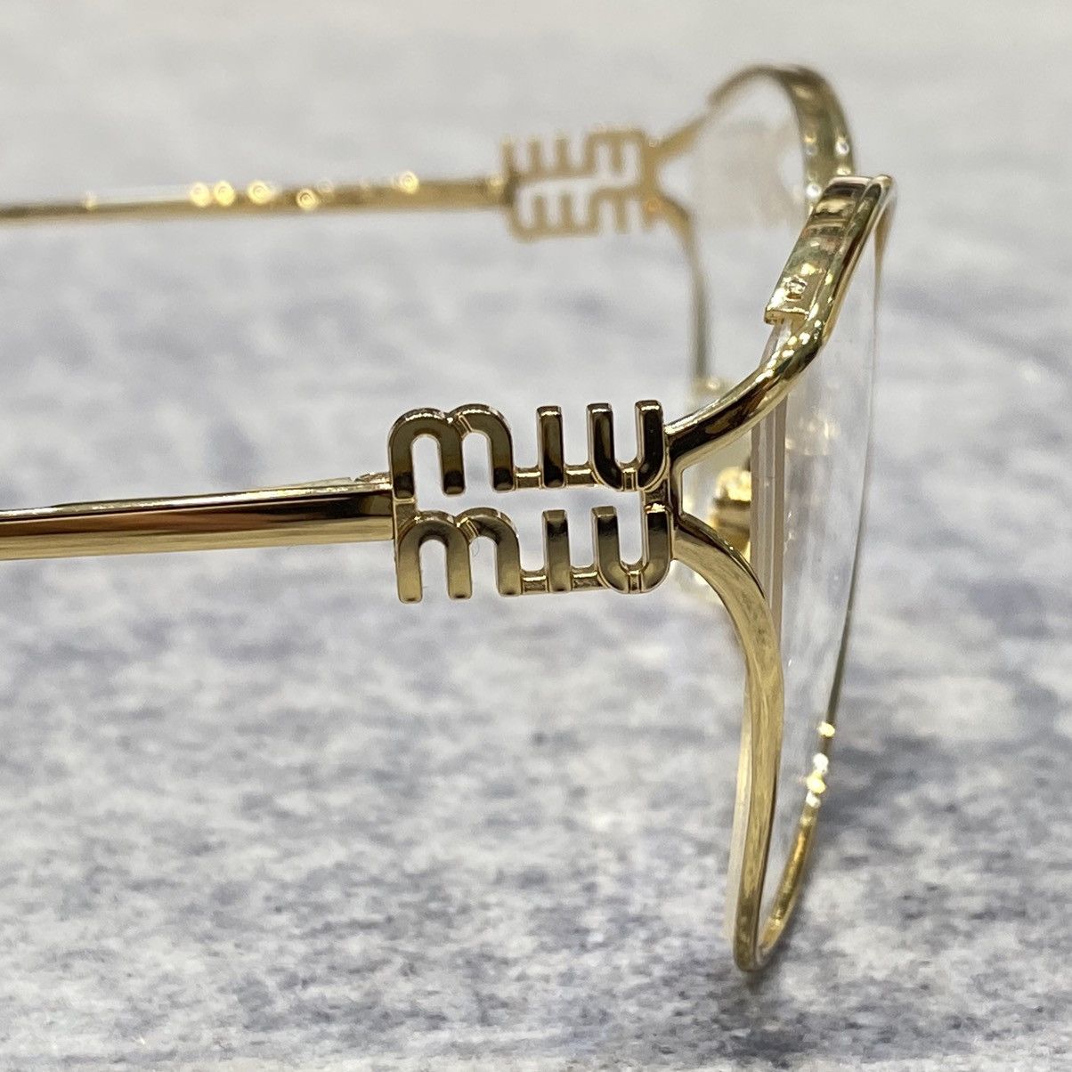 Miu Miu MIU MIU 0MU 53UV 5AK1O1 GOLD Size ONE SIZE - 3 Thumbnail