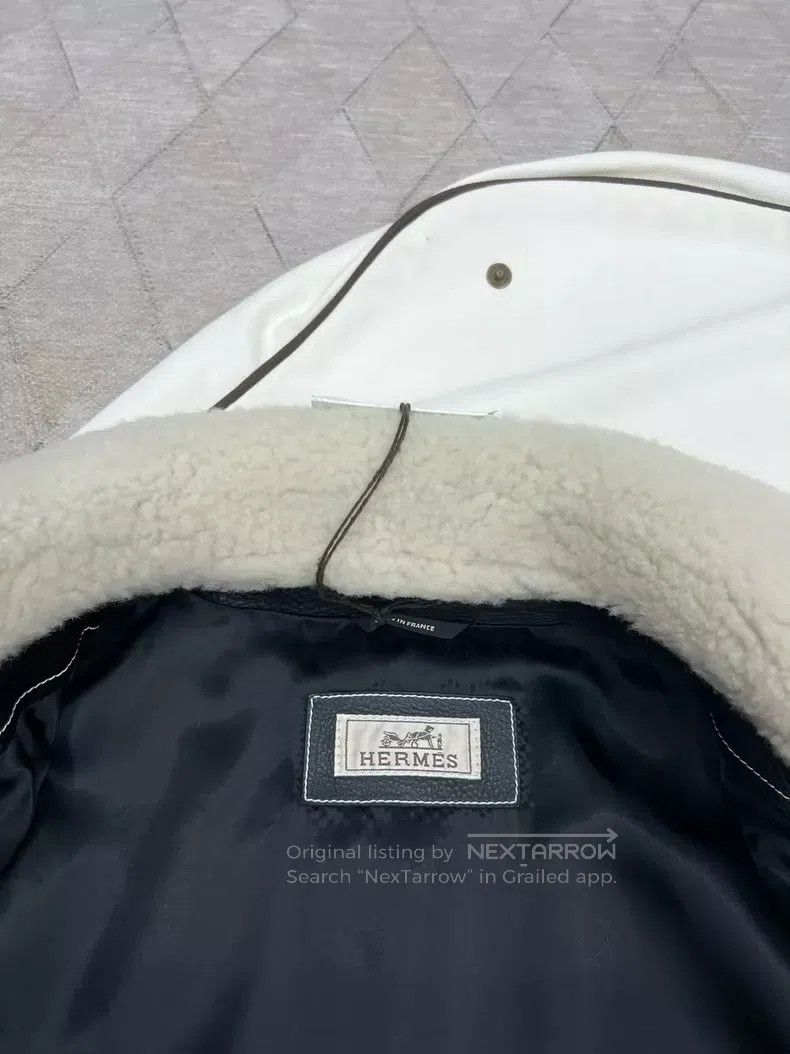 Hermes Hermes Fur Collar Pilot Leather Jacket Size US M / EU 48-50 / 2 - 7 Thumbnail