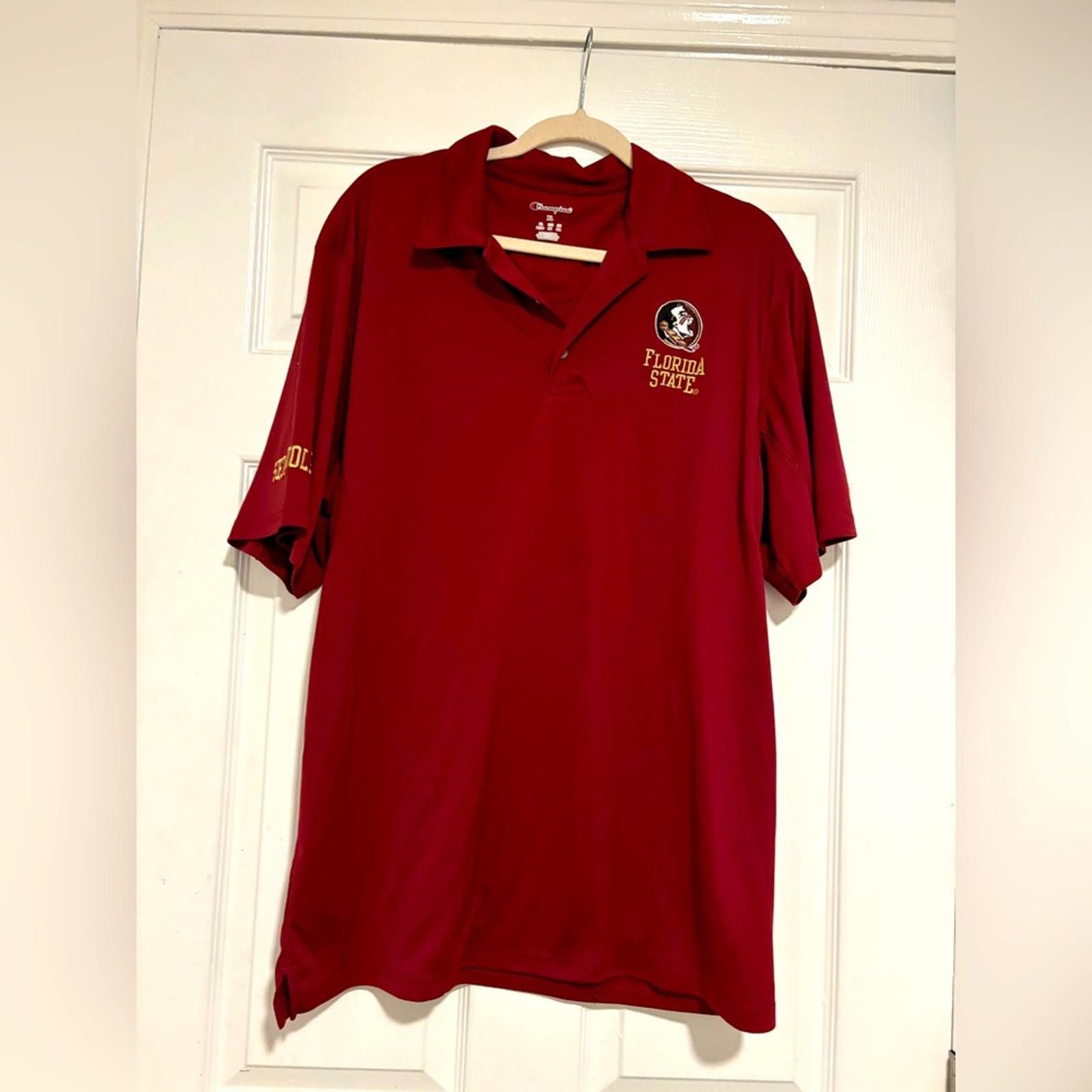 Champion FSU Men's Maroon Polo Shirt Size US XL / EU 56 / 4 - 1 Thumbnail