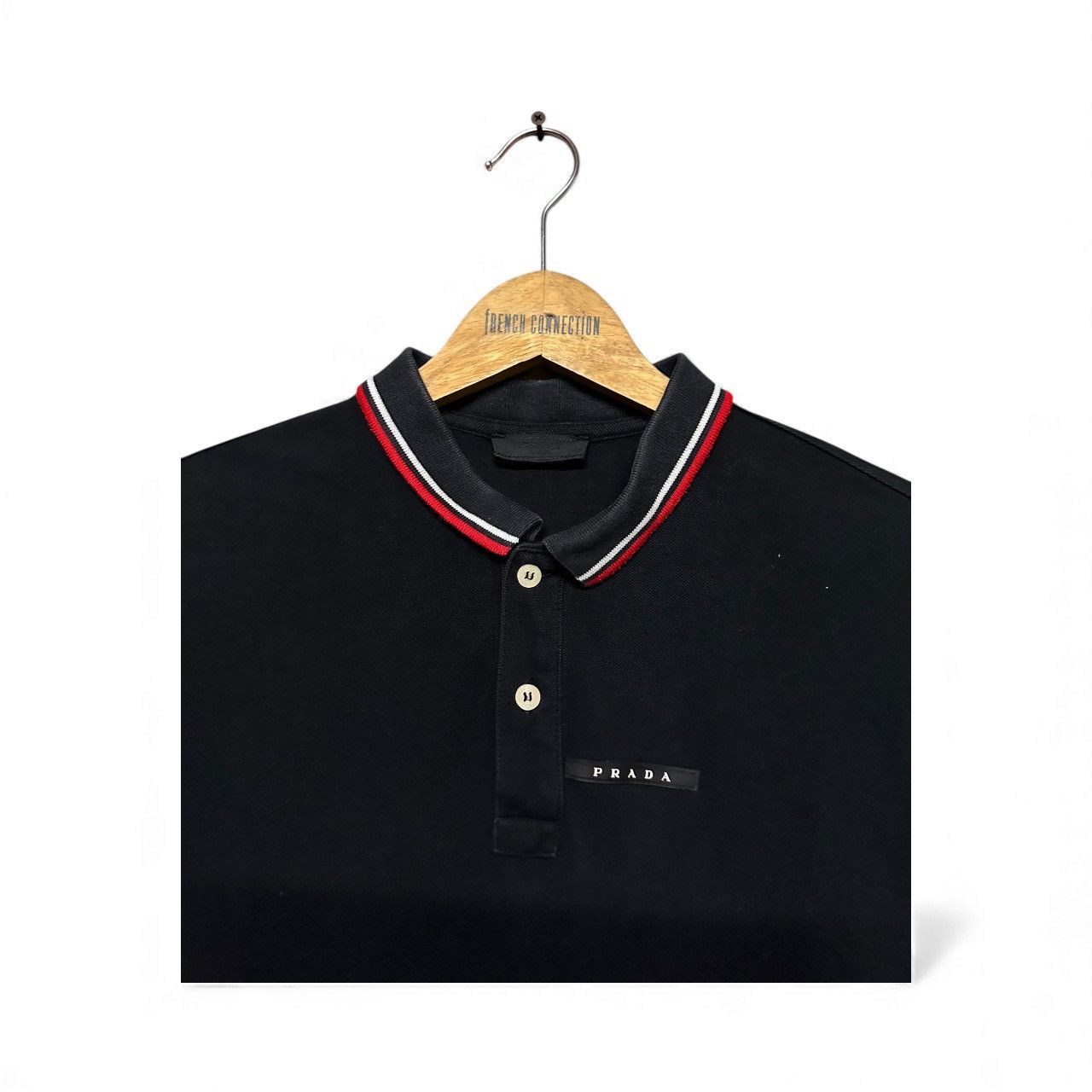 Prada Authentic✅Prada Cotton Pique Ringer Polo Shirt Size US S / EU 44-46 / 1 - 6 Thumbnail