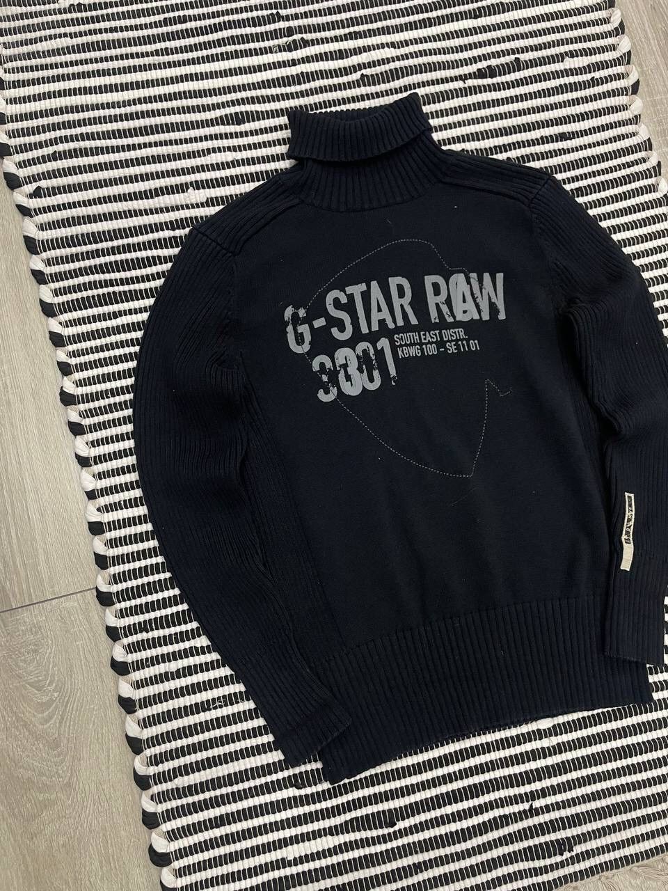 G-Star × Japanese Brand × Vintage Vintage G Star Raw Big Logo Knitted Sweater Y2K Size US L / EU 52-54 / 3 - 2 Thumbnail
