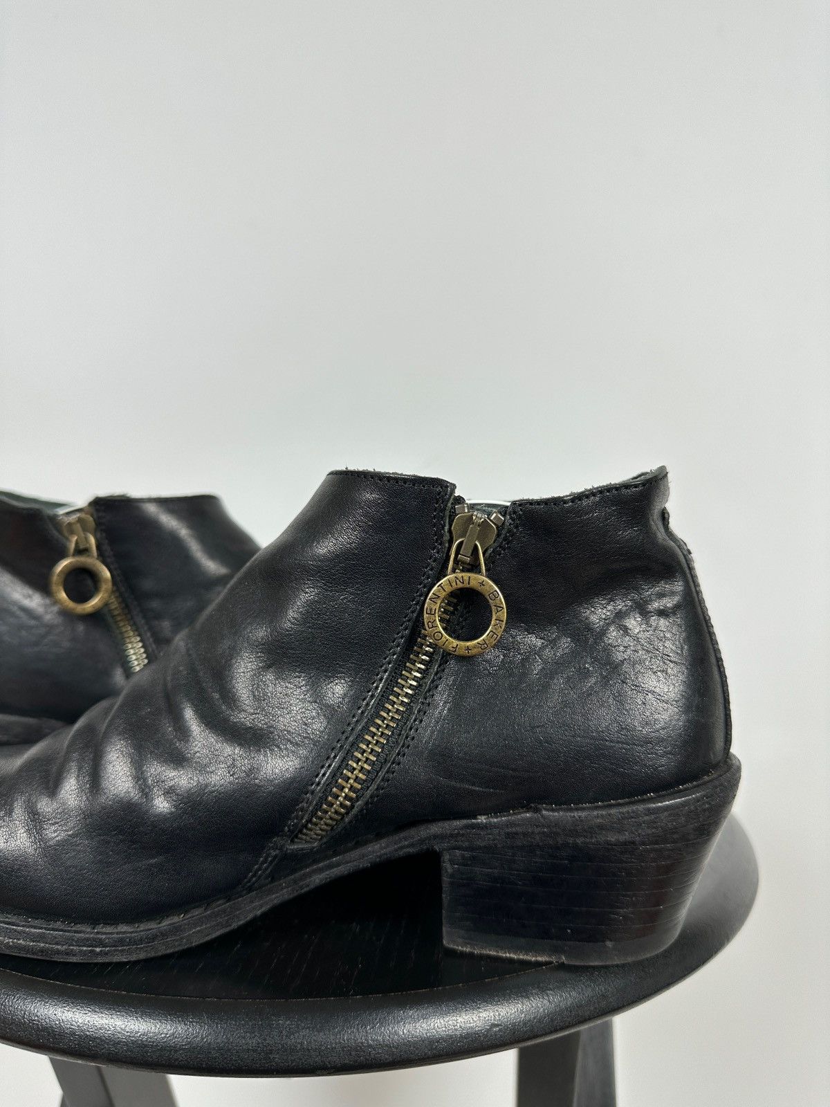 Fiorentini + Baker Fiorentini + Baker Black Leather Zip Ankle Boots Size US 8 / IT 38 - 18 Thumbnail