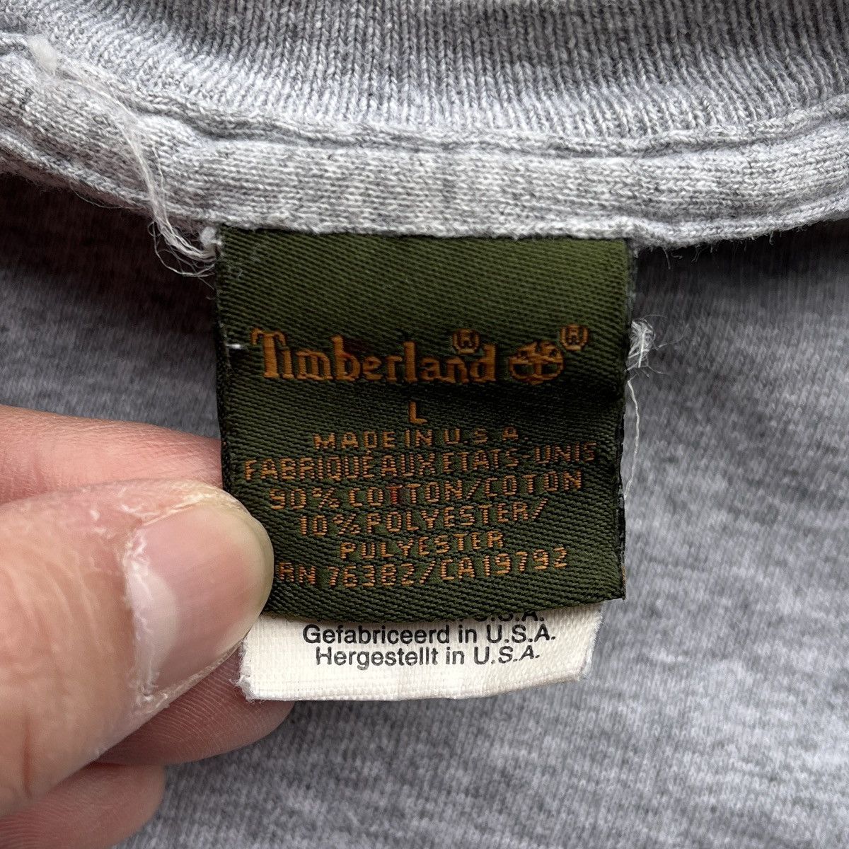Timberland Vintage Made In USA Timberland Gray Long Sleeve Shirt Size US XL / EU 56 / 4 - 6 Thumbnail