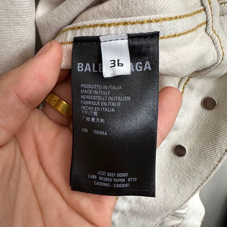 Balenciaga Balenciaga size 36 Off-White Tie-Dye Denim Jacket Size S / US 4 / IT 40 - 4 Thumbnail