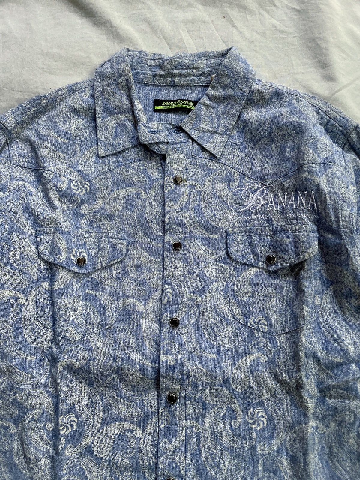 If Six Was Nine JAPANESE BANANA SEVEN BANDANA PATTERN BUTTON DOWN SHIRT Size US L / EU 52-54 / 3 - 2 Thumbnail