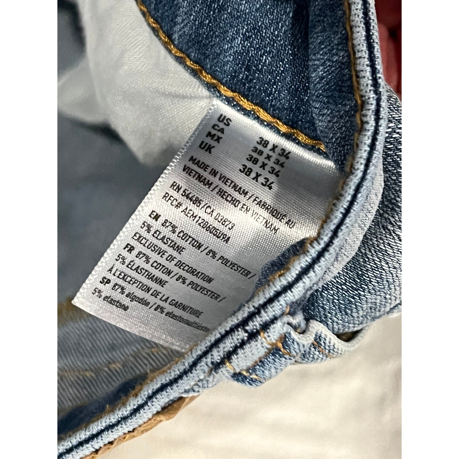 American Eagle Outfitters American Eagle Blue Slim Straight Leg Jeans Men's 38x34 Size US 38 / EU 54 - 5 Thumbnail