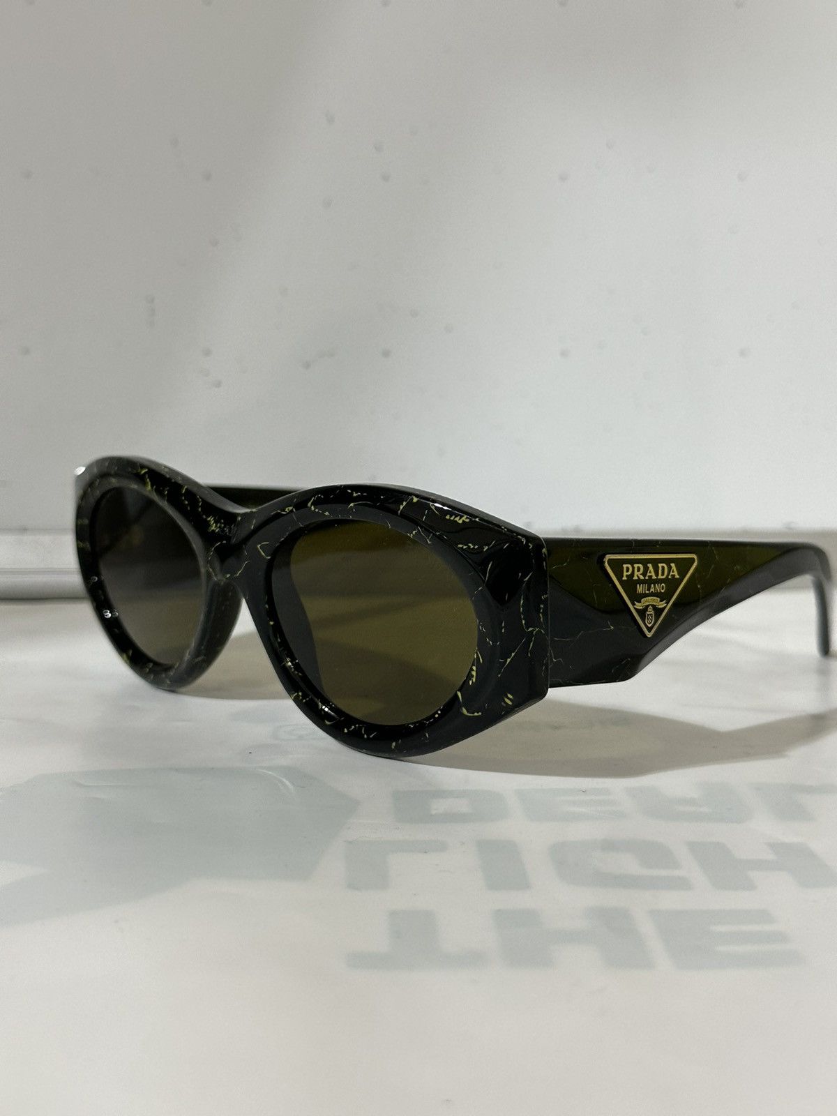 image of Prada Black Yellow Marble Dark Black, Men's