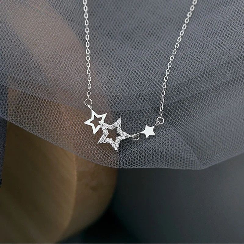 Jewelry Zircon Star Pendant Necklace Size ONE SIZE - 1 Thumbnail