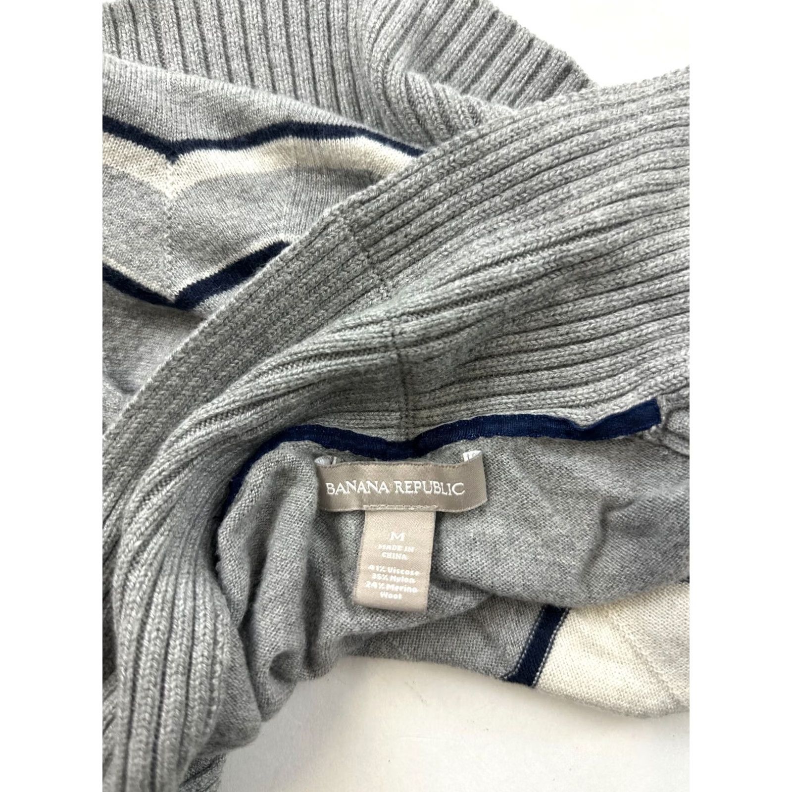 Banana Republic Banana Republic Sweater Womens M Gray Merino Wool Cardigan Open Front Size M / US 6-8 / IT 42-44 - 3 Thumbnail