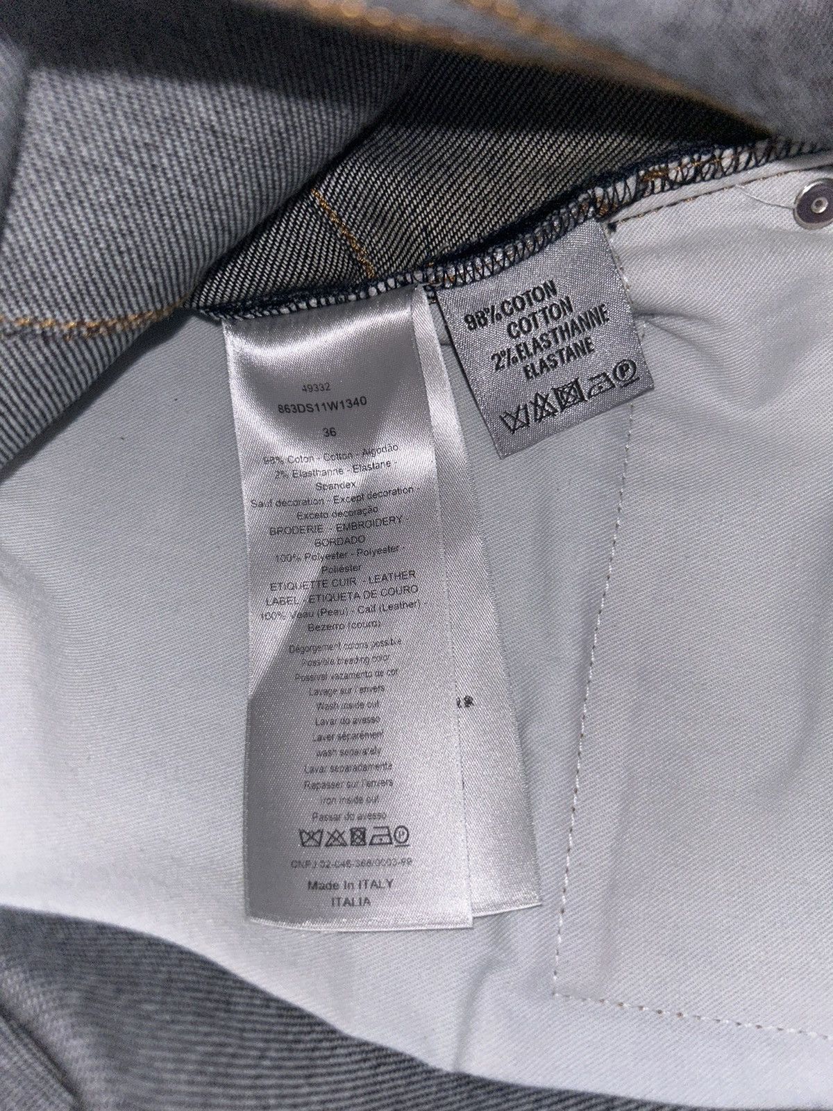 Dior Dior Homme Embroidered Logo Jeans (Spider) Size US 36 / EU 52 - 7 Thumbnail