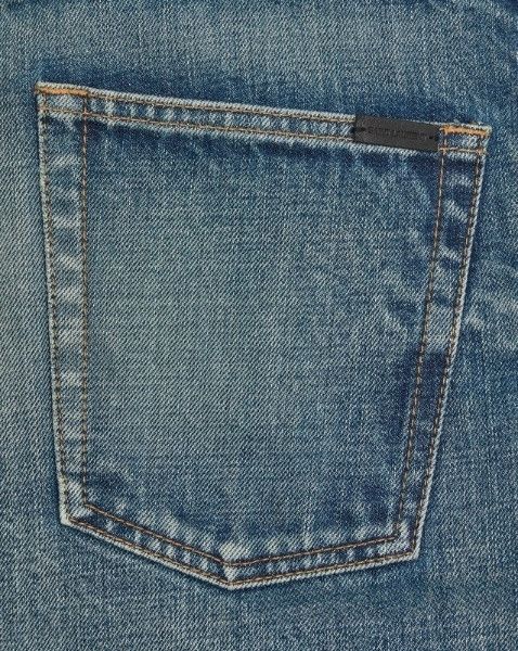Saint Laurent Paris o1s1wg110625 734311 Straight Jeans in Denim in Blue Size 24" / US 00 / IT 34 - 4 Thumbnail