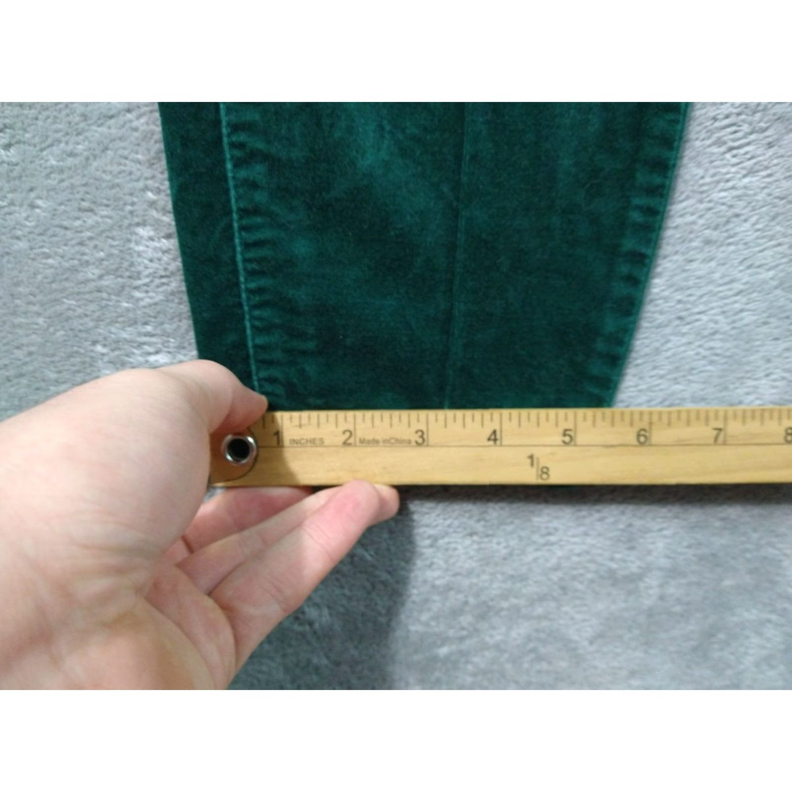 NYDJ NYDJ Jeans Womens 10 Green Brushed Velvet Ami Skinny Lift Tuck Mid Rise Stretch Size 32" / US 10 / IT 46 - 6 Thumbnail