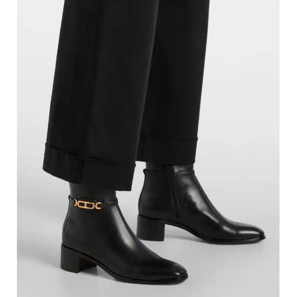 Tom Ford o1loc1c0925 W3471 Block Heel Ankle Boots in Black Size US 11 / IT 41 - 5 Thumbnail