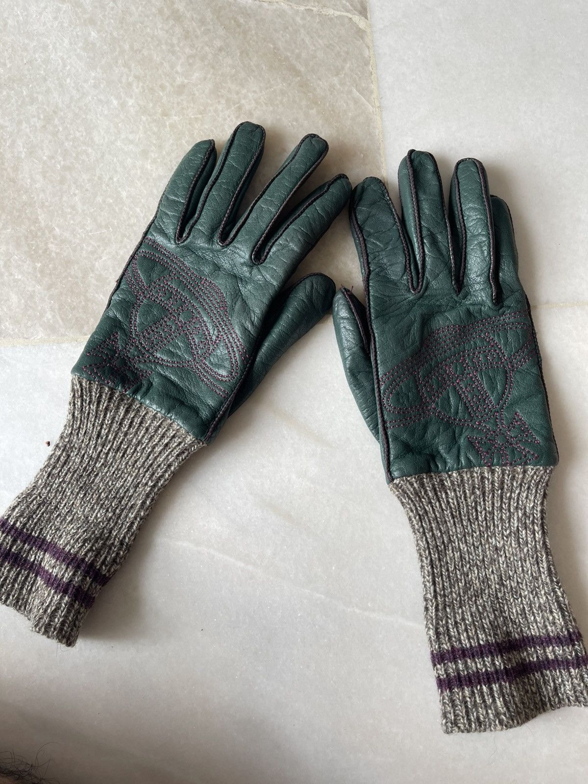 Vivienne Westwood Vintage Vivienne Westwood Leather Glove Big Orb Size ONE SIZE - 6 Thumbnail