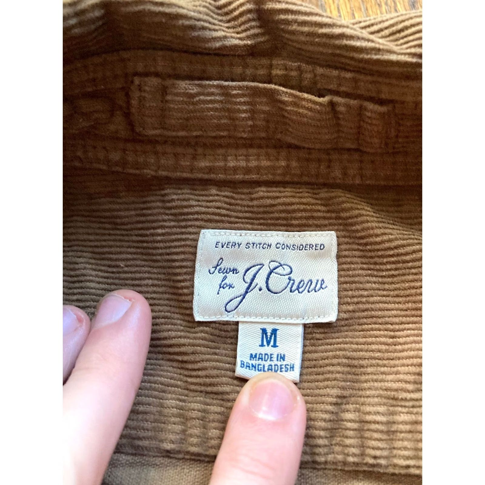J.Crew J.CREW Shirt Mens Medium Brown Corduroy CPO Button-Up Vintage No Size US M / EU 48-50 / 2 - 4 Thumbnail