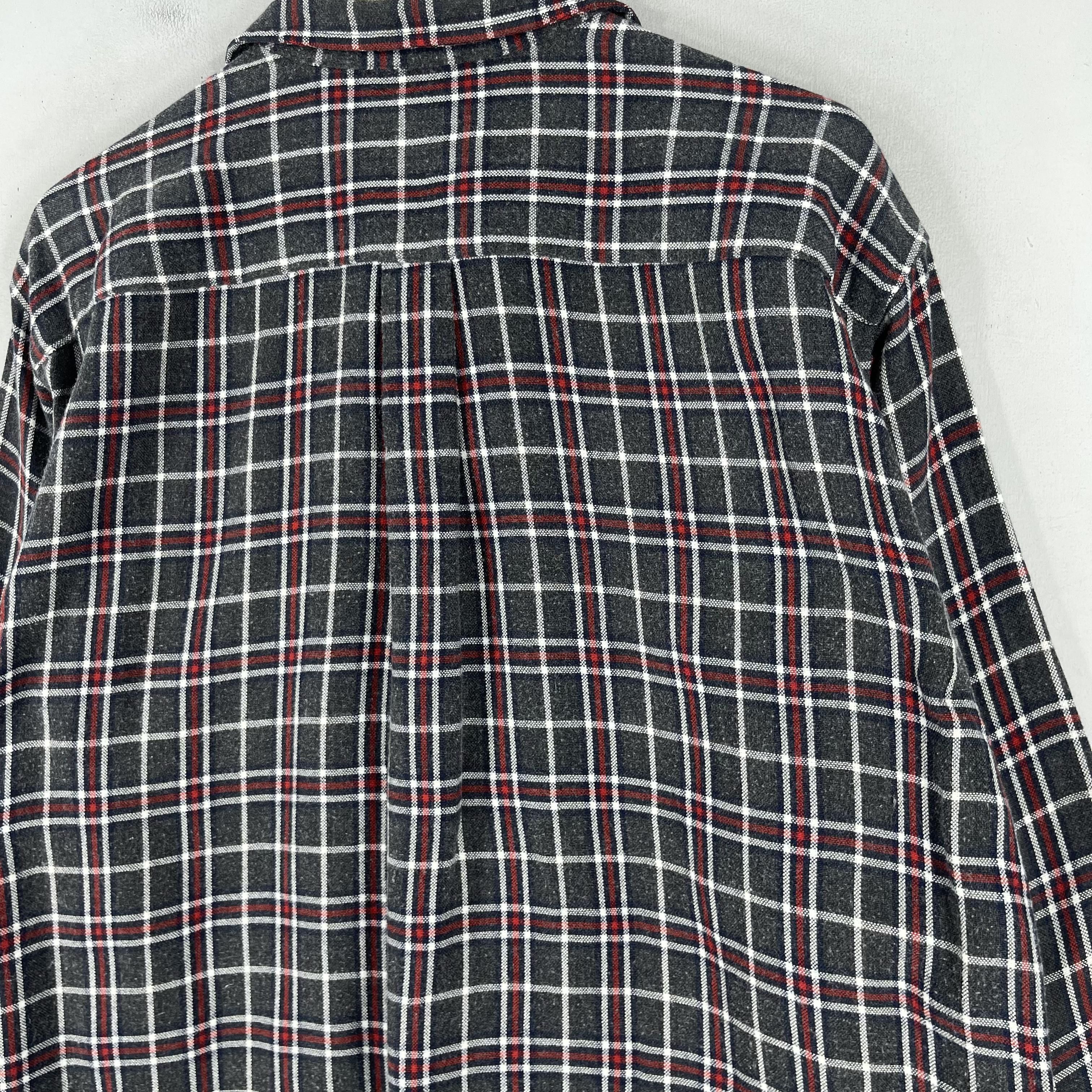 Flannel Vintage Plaid Checkered Tartan Black/Red Flannel Shirt Size US L / EU 52-54 / 3 - 7 Thumbnail