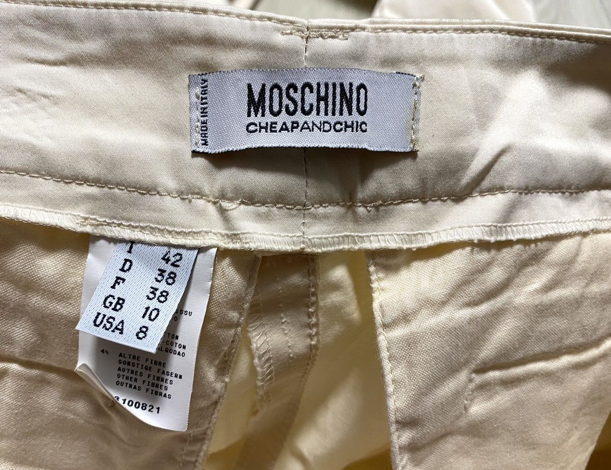 Moschino Women’s Moschino Cheap and Chic Beige Cotton Trousers Pants Size 28" / US 6 / IT 42 - 18 Thumbnail