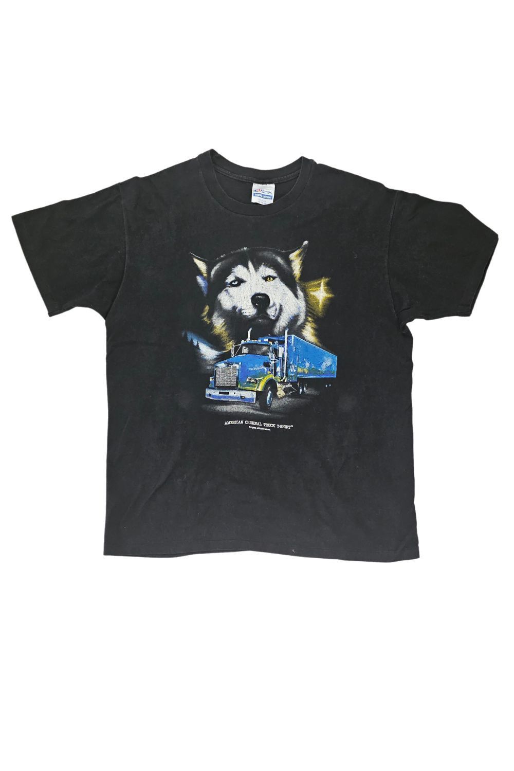 Hanes × Vintage Vintage Hanes USA Husky × Kenworth Truckers Tee Size US XL / EU 56 / 4 - 1 Thumbnail
