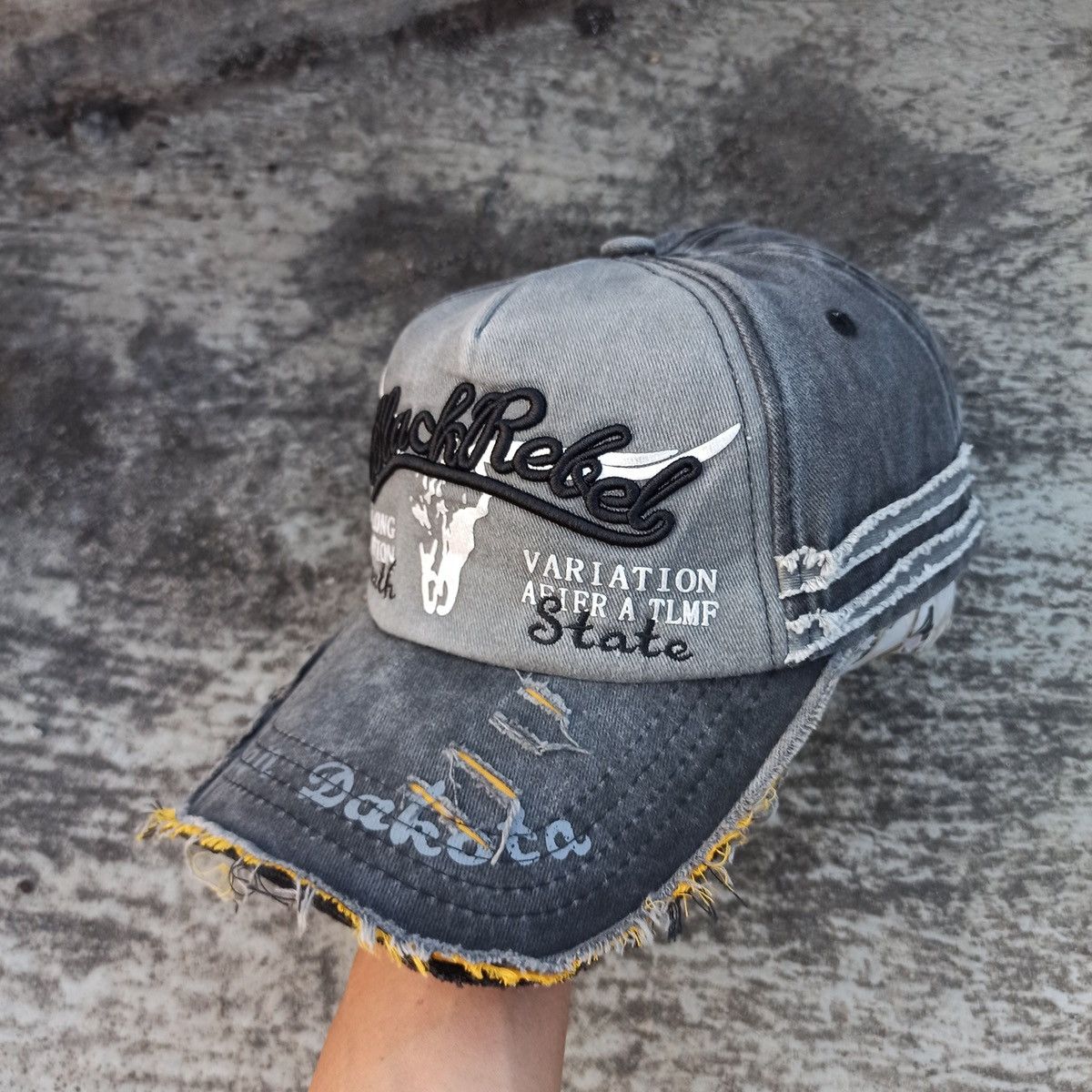14th Addiction × Cowboy Equipment SICK,, wash distressed, black rabel hat Size ONE SIZE - 3 Thumbnail