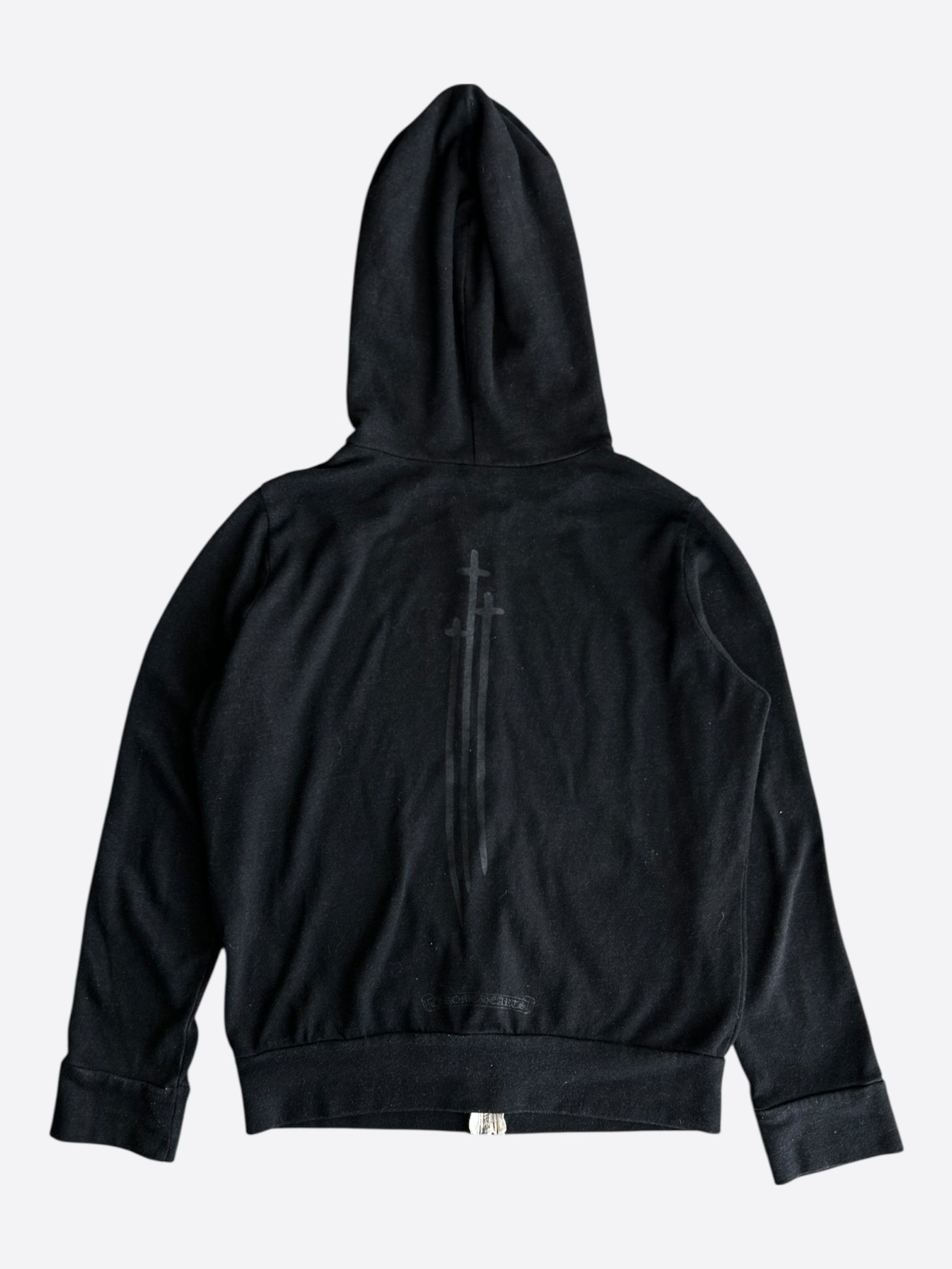 Chrome Hearts Chrome Hearts Black Triple Cross Logo Hoodie Size US M / EU 48-50 / 2 - 2 Thumbnail