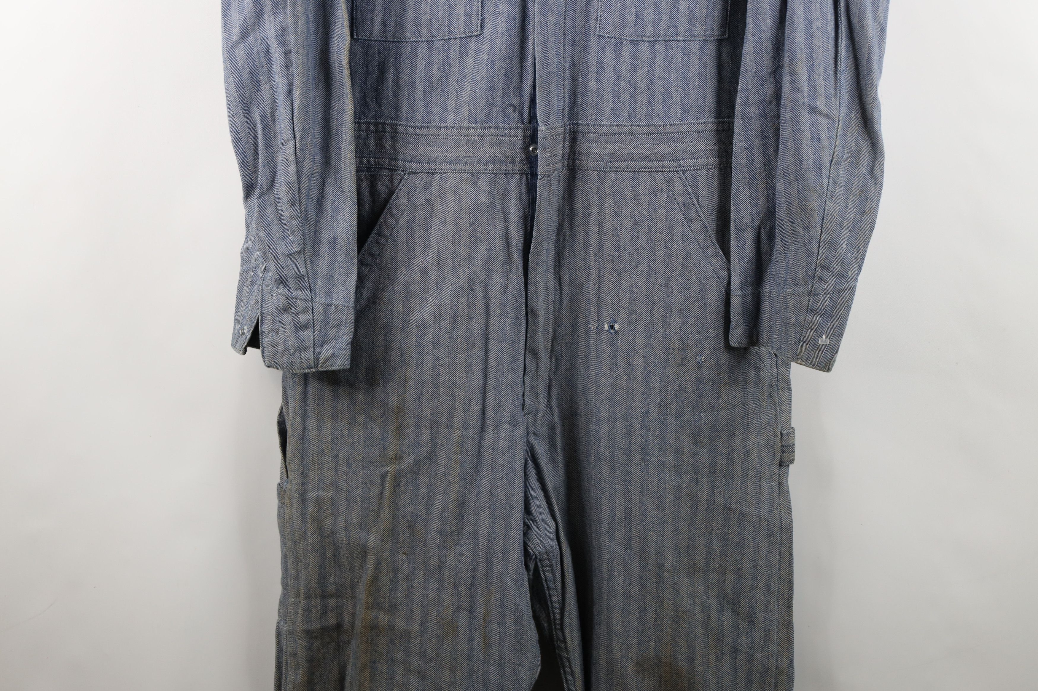 Dickies Vintage 70s Dickies HBT Herringbone Twill Coveralls Size US 38 / EU 54 - 3 Thumbnail