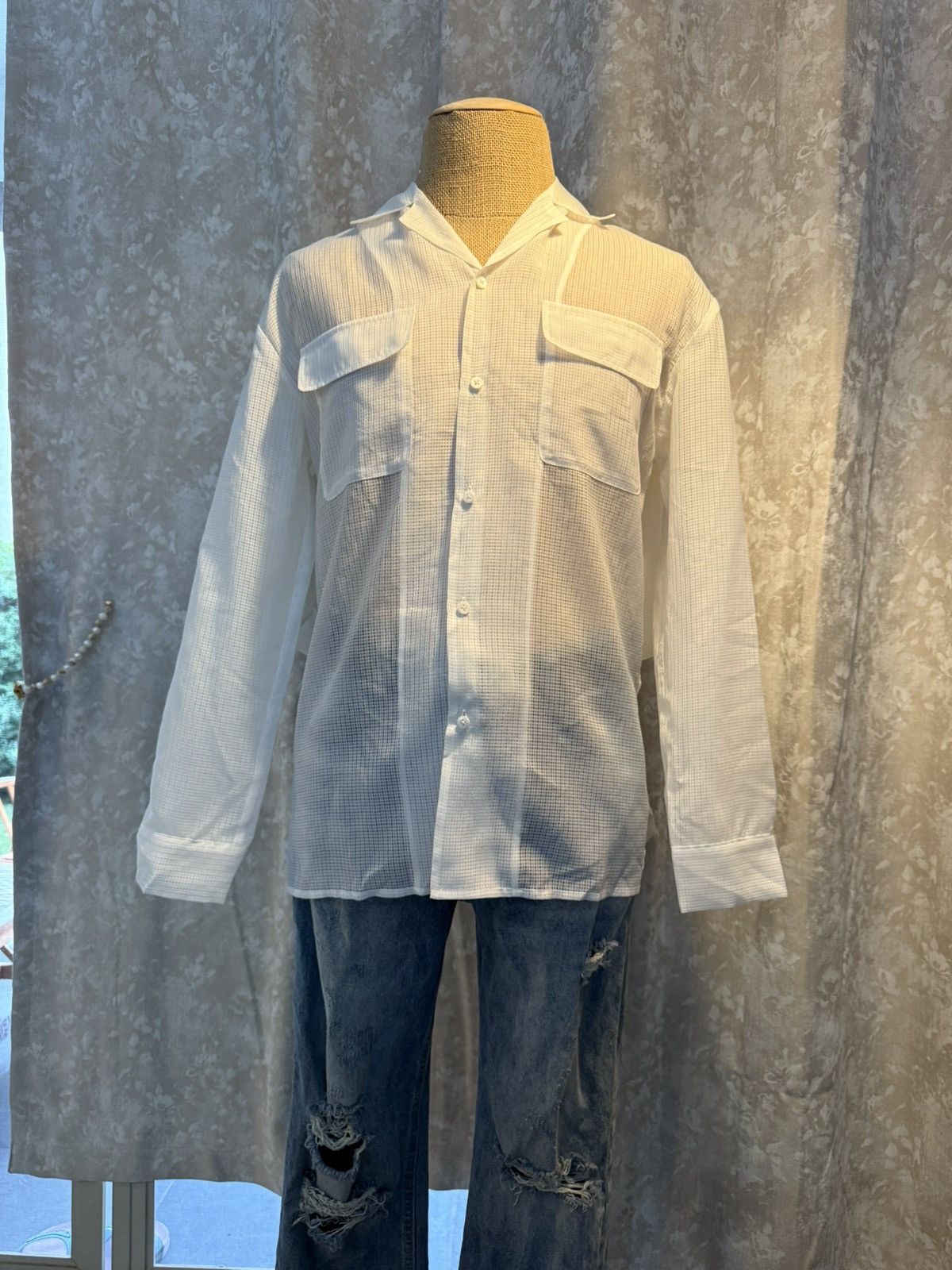 Other Size L - Sheer White Shark Fin Jacket Size US L / EU 52-54 / 3 - 3 Thumbnail