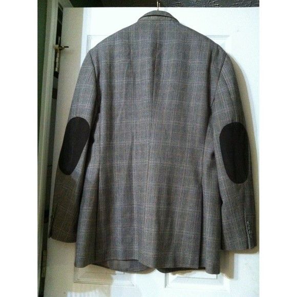 Tasso Elba TASSO ELBA MEN'S BROWN 100%WOOL SPORT COAT BLAZER SIZE: 46L Size 46L - 1 Thumbnail