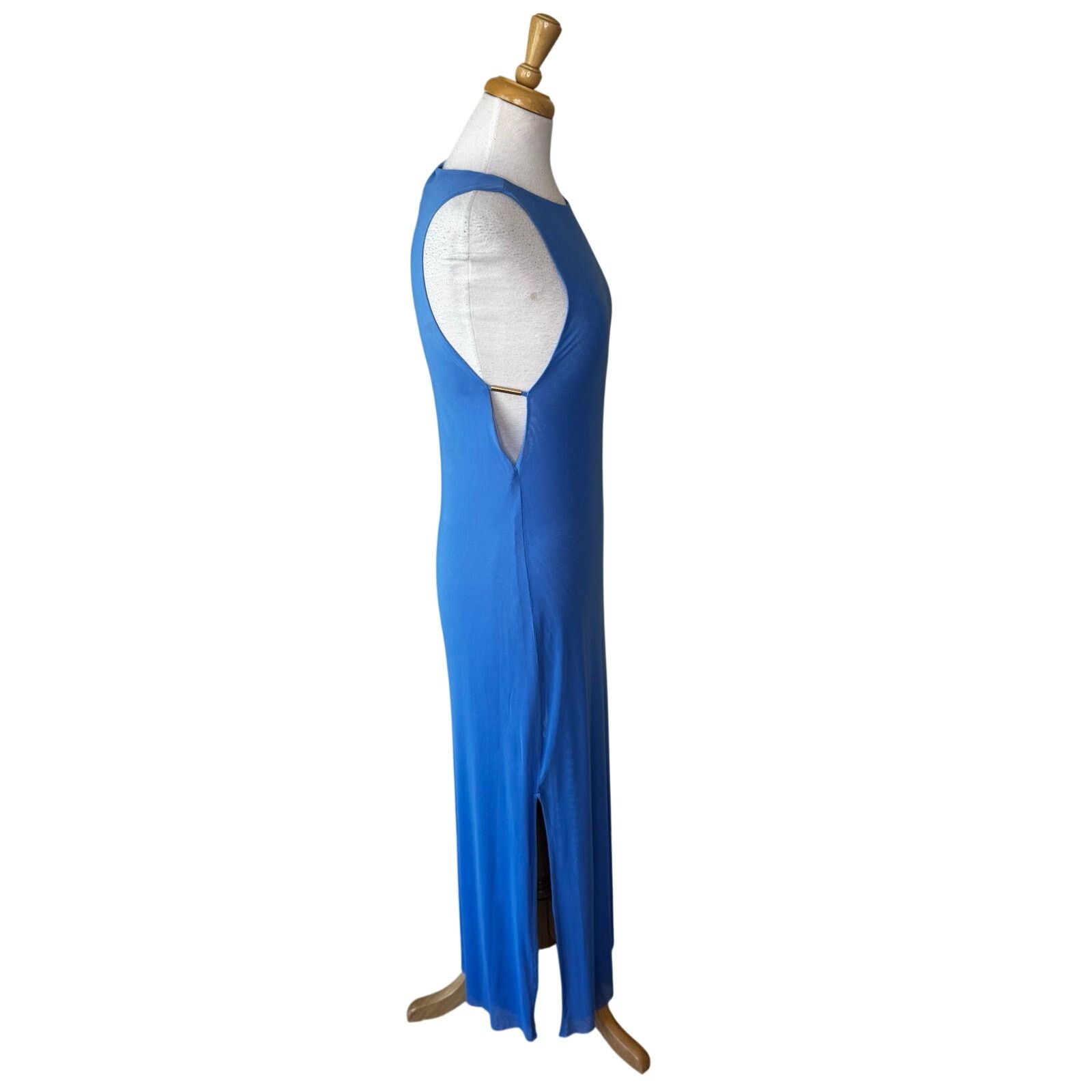 CAROLINE CONSTAS Caroline Constas sheer sleeveless maxi beach cover up blue Size ONE SIZE - 3 Thumbnail