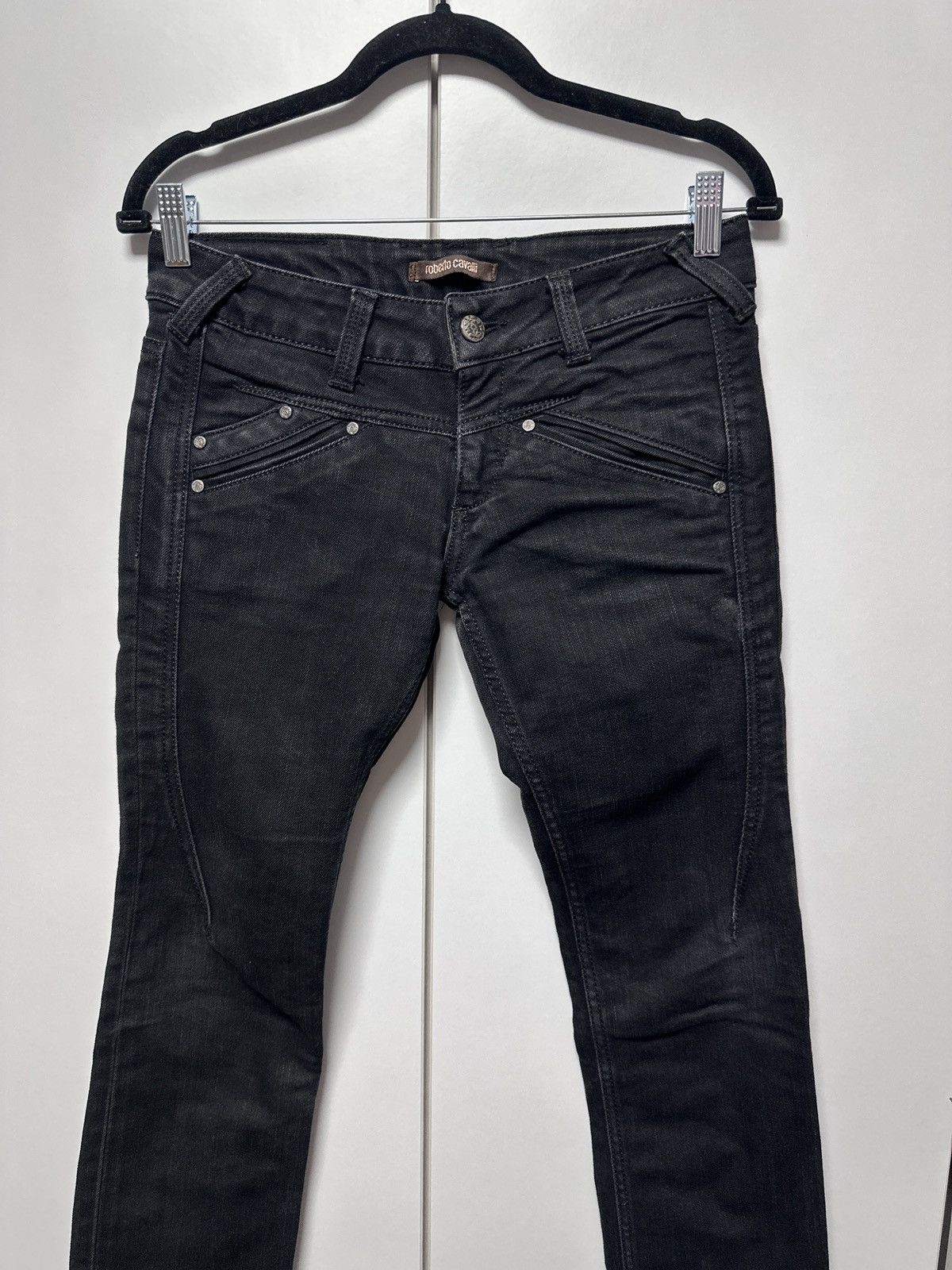 Roberto Cavalli Roberto Cavalli Vintage Scab Repair Distressed Skinny Jeans Size 25" / US 0 / IT 36 - 3 Thumbnail