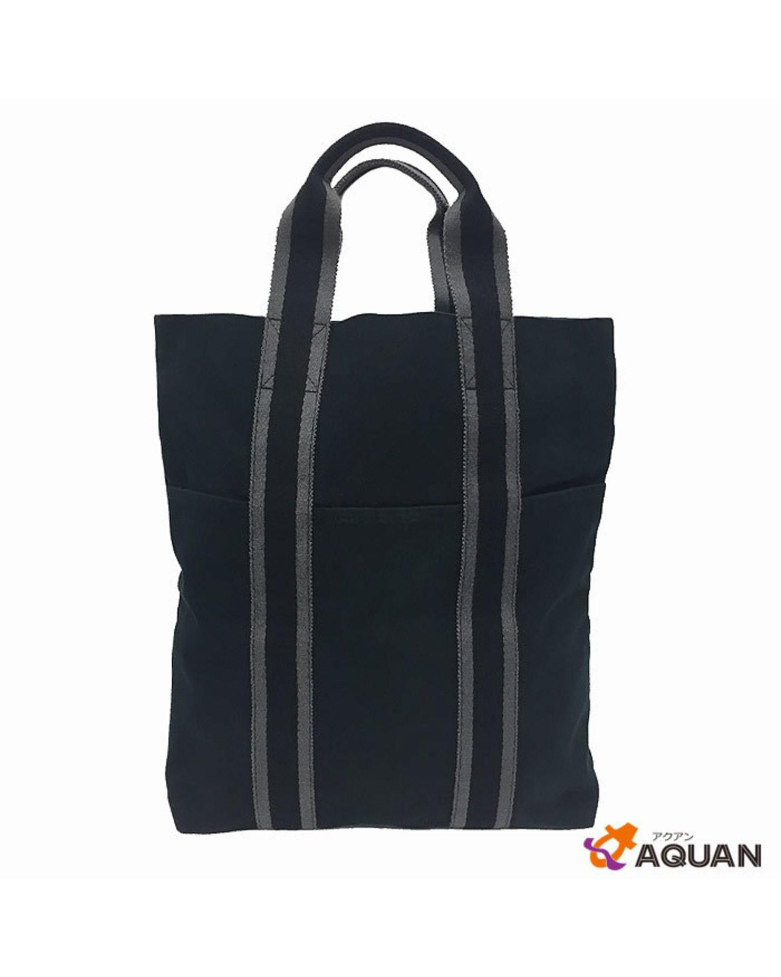 image of Hermes Classic Black Canvas Tote Bag, Women's