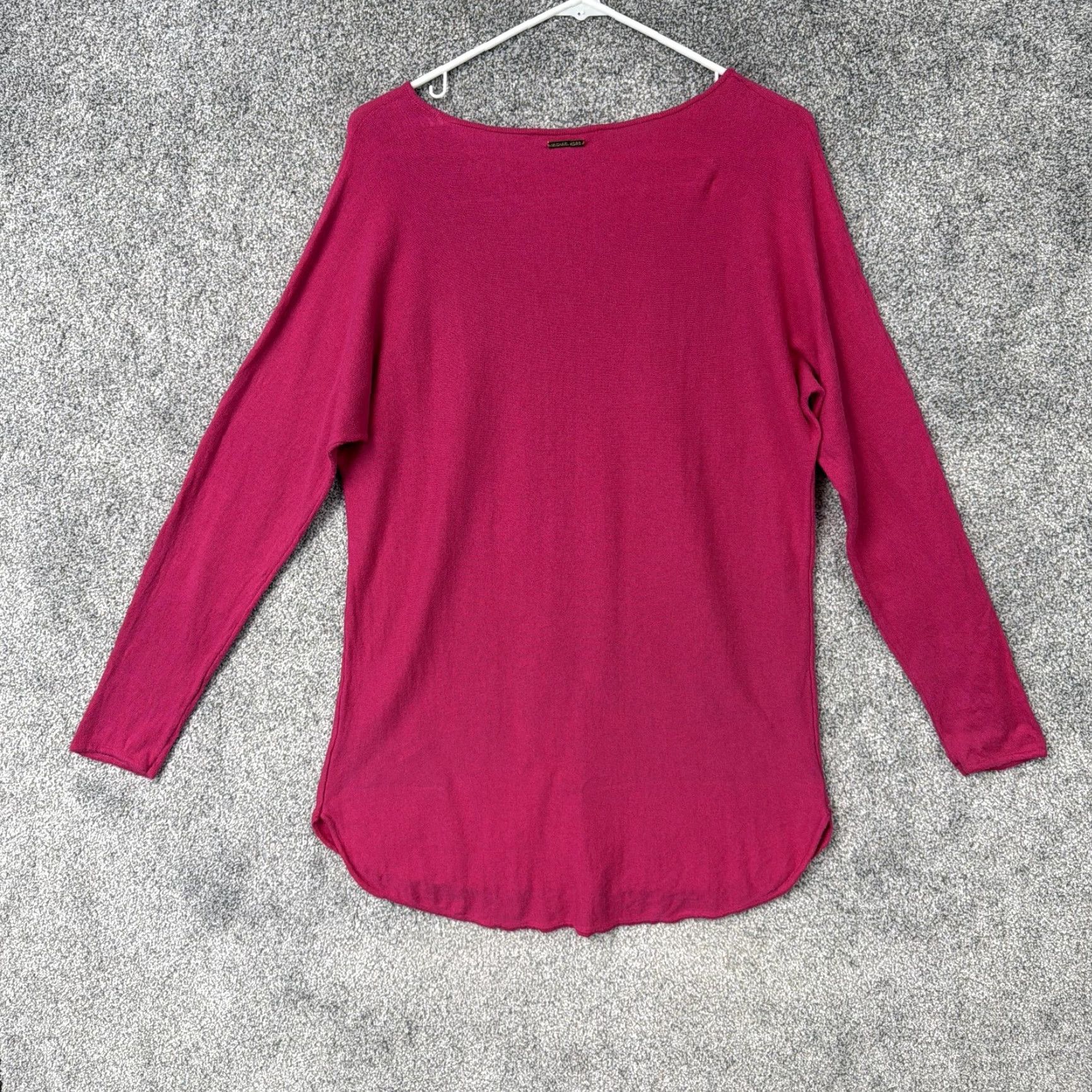 Vintage Michael Kors Sweater Womens M Pink Boat Neck Minimal Barbiecore Lagenlook Size M / US 6-8 / IT 42-44 - 6 Thumbnail