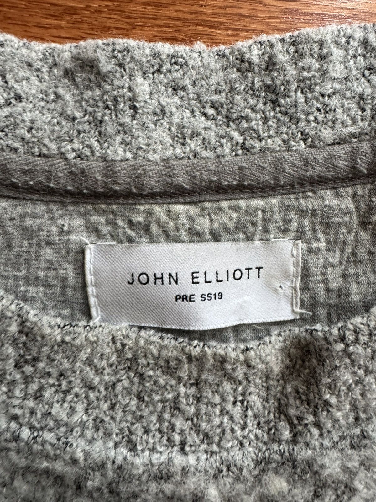 John Elliott Grey Pilled Sweater (SS19) Size US M / EU 48-50 / 2 - 3 Thumbnail