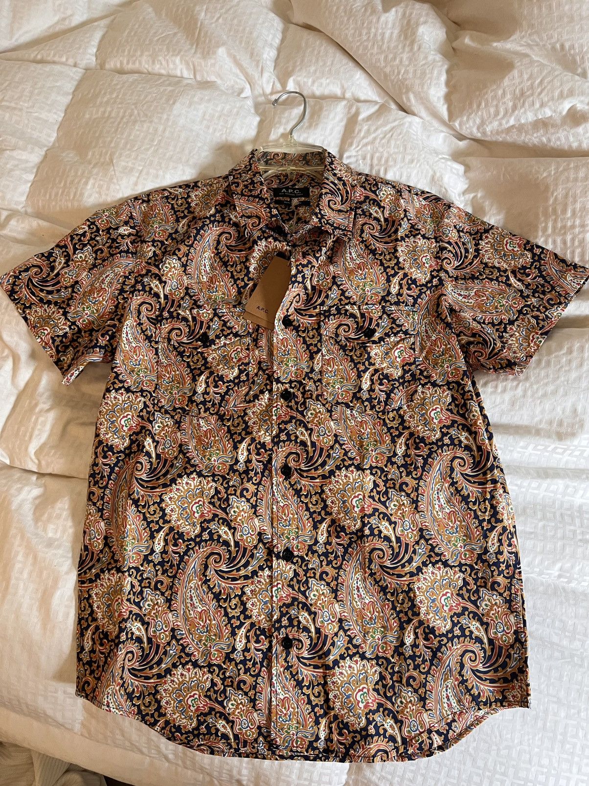 A.P.C. Chemisette Jim Orange shirt Size US S / EU 44-46 / 1 - 2 Thumbnail