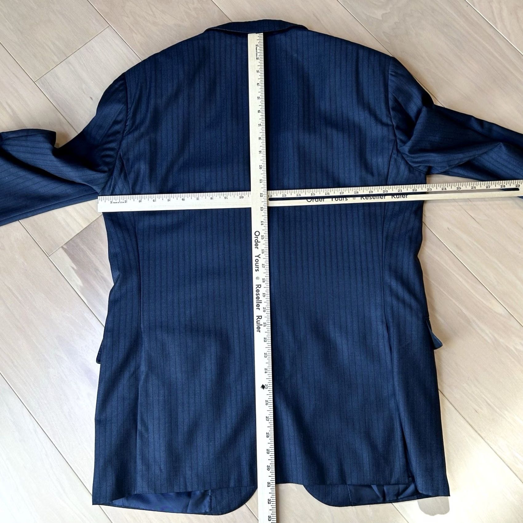 Ermenegildo Zegna Ermenegildo Zegna Coat Mens 54R Blue Trofeo Striped Sports Blazer Men Size 54R - 6 Thumbnail