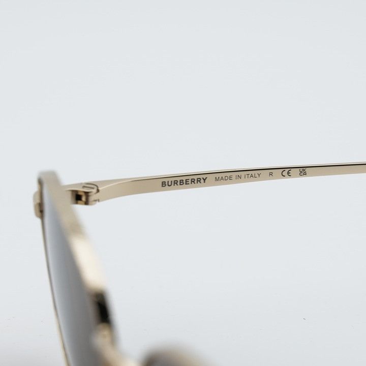 Burberry Burberry BE3169 110973 Sunglasses Gold Oval Frame, Brown Size ONE SIZE - 8 Thumbnail