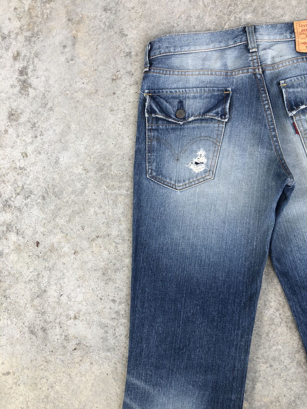 Le Grande Bleu (L.G.B.) Y2k Levis 517 Flared Jeans Distressed Jeans Size US 30 / EU 46 - 9 Thumbnail