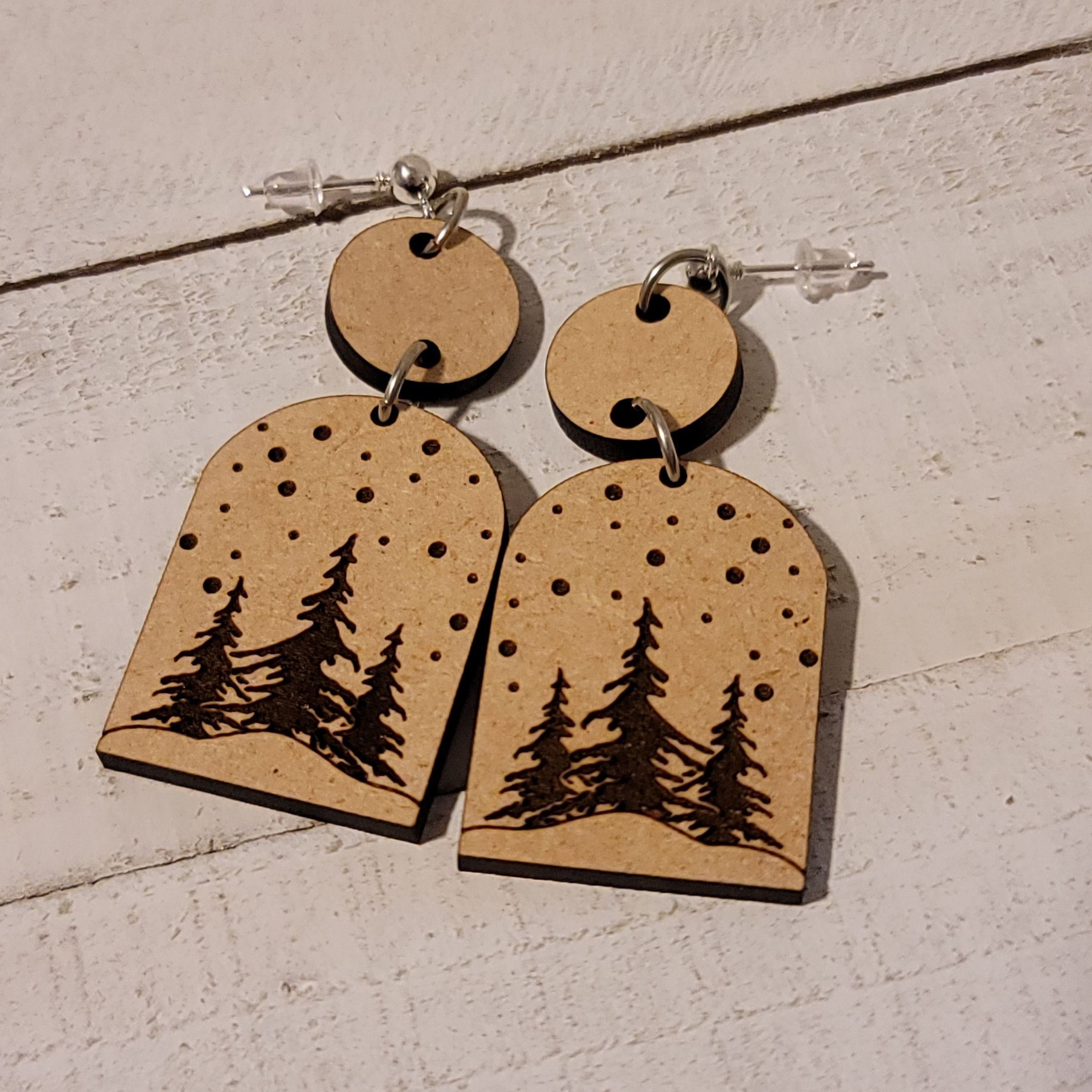 Handmade Christmas Tree Dangle Earrings Size ONE SIZE - 2 Thumbnail