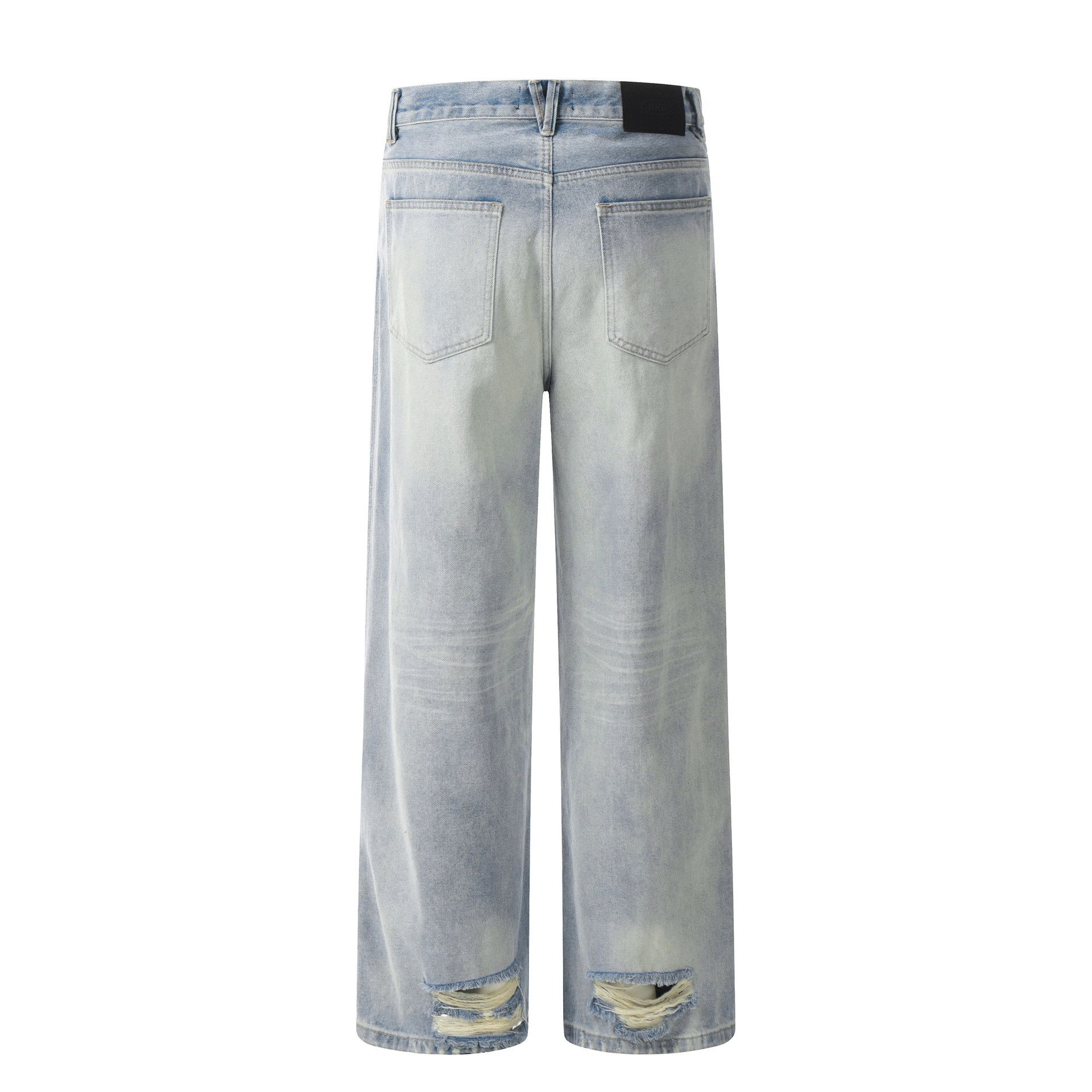 Japanese Brand High street washed distressed loose straight casual jeans Size US 32 / EU 48 - 2 Thumbnail