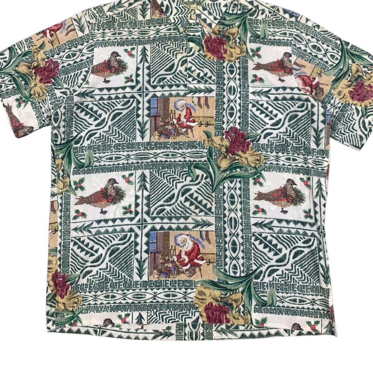 Reyn Spooner Vtg Mele Kalikimaka Reyn Spooner Tropical Hawaiian Shirt Size US L / EU 52-54 / 3 - 3 Thumbnail