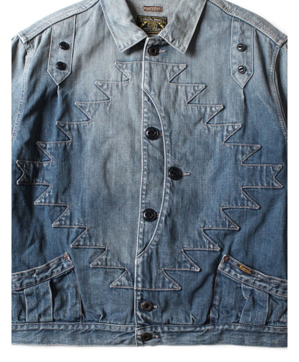 Kapital 12oz Denim Santo Domingo Thunderbird Jacket (Processed) Size US XL / EU 56 / 4 - 4 Thumbnail
