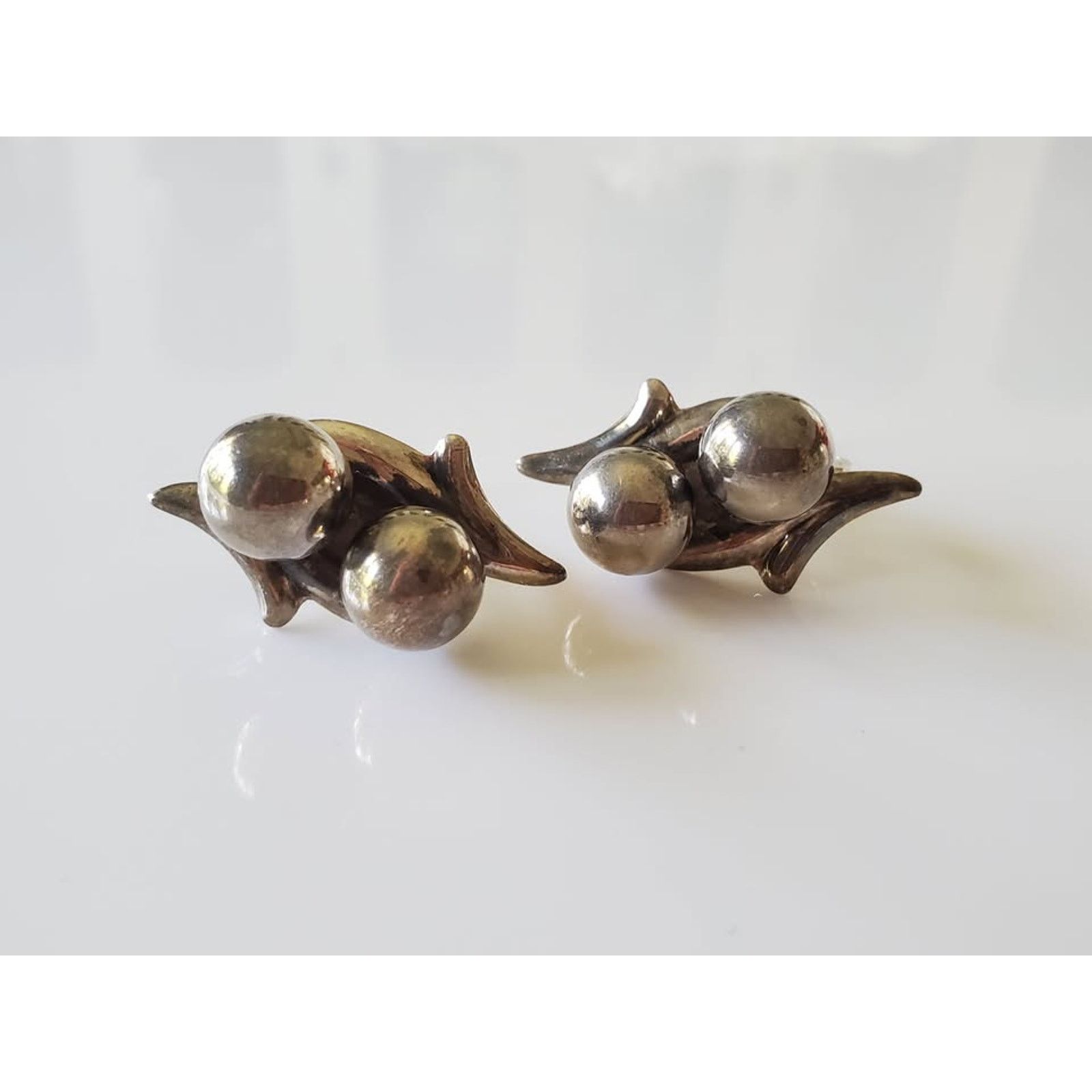 Other Vintage AM Mexico Sterling Silver Screw On Earrings Size ONE SIZE - 1 Thumbnail