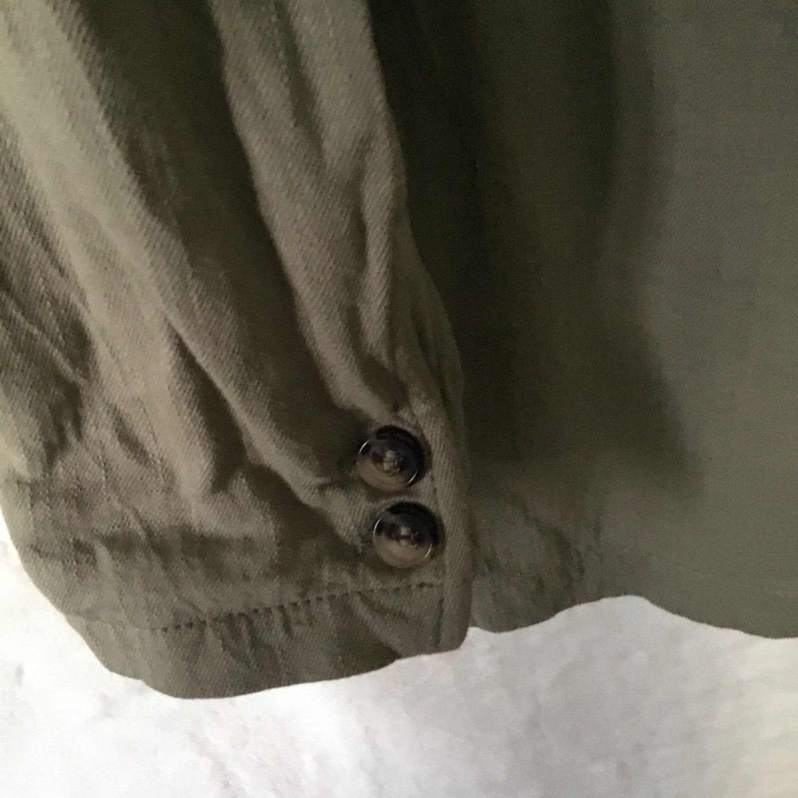 Zara Zara Olive Green Linen Blend Button Over-Sized Blazer Size XS / US 0-2 / IT 36-38 - 8 Thumbnail