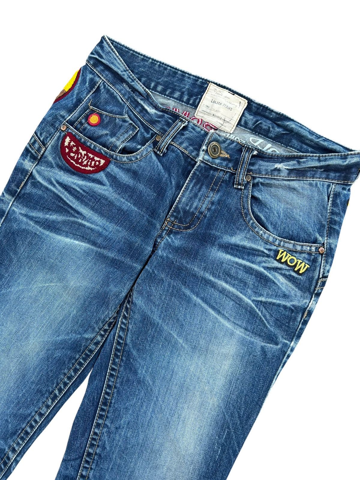 Kapital Yoshitomo Nara Lolita Vintage Distressed Denim Jeans Size US 32 / EU 48 - 7 Thumbnail