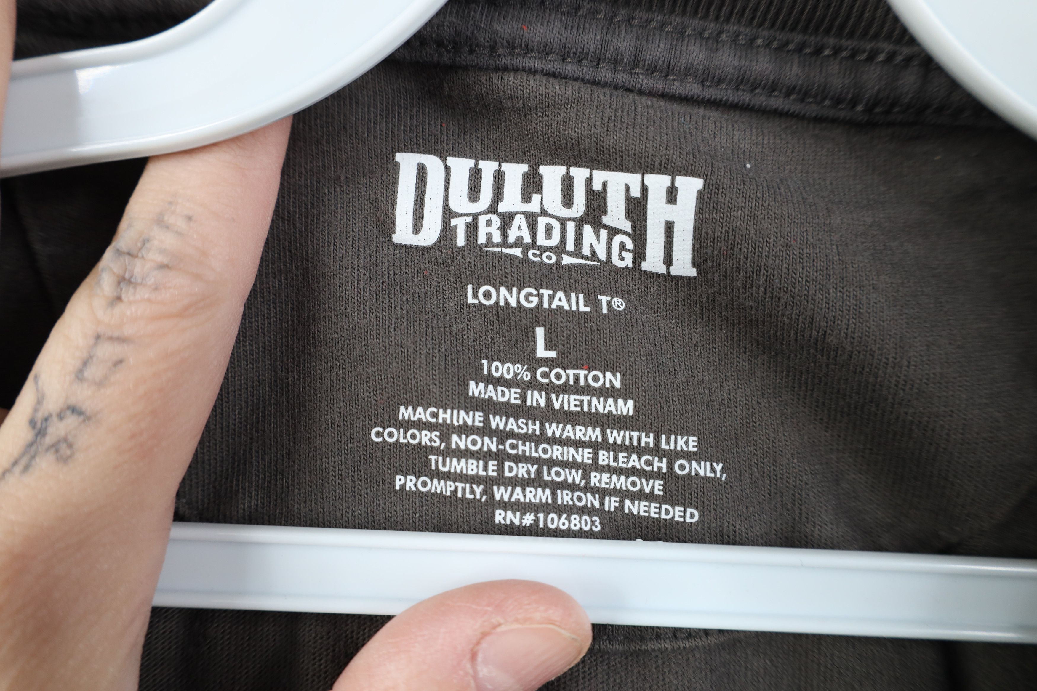 Duluth Trading Company Duluth Trading Co T Short Sleeve T-Shirt Gray Cotton Size US L / EU 52-54 / 3 - 8 Thumbnail