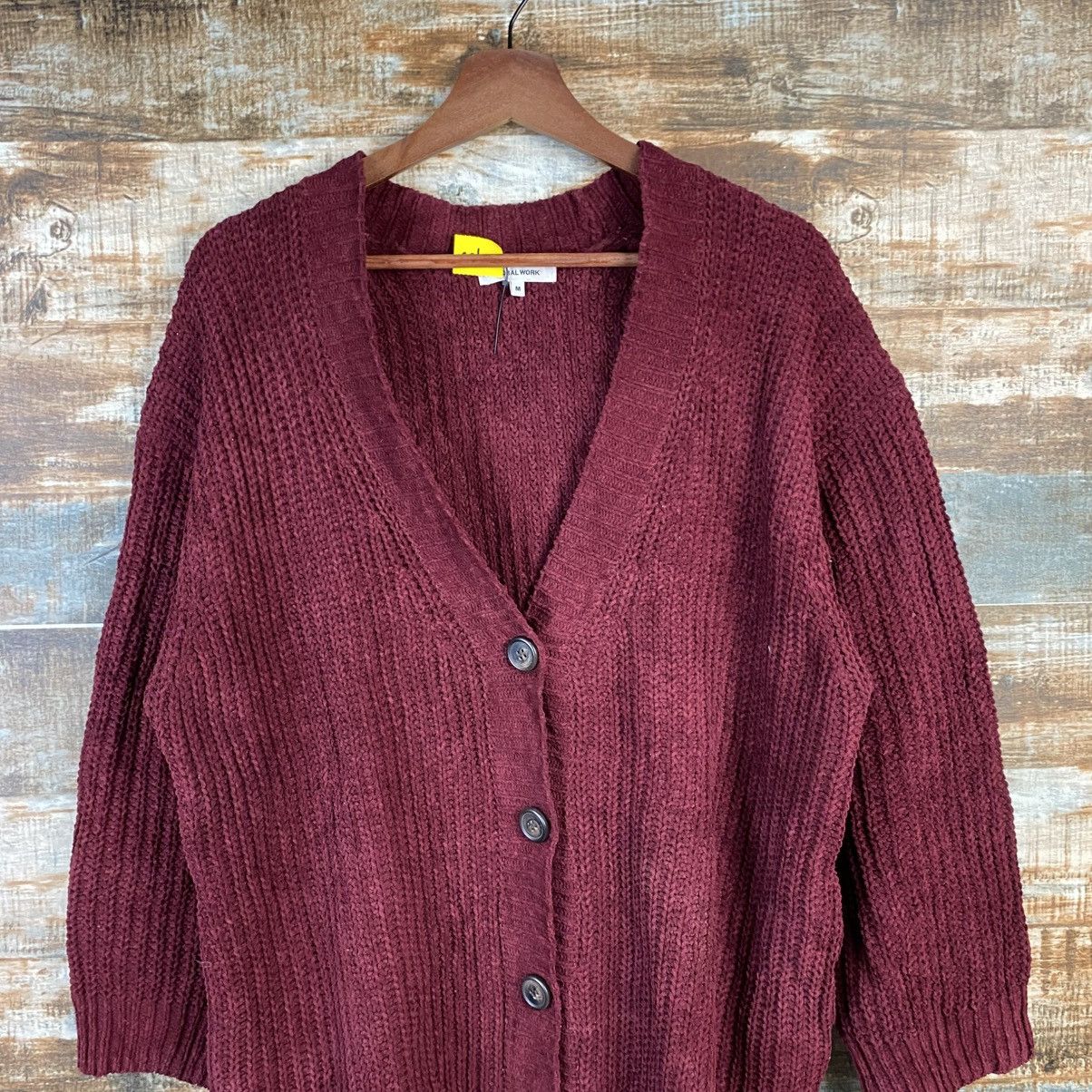 Global Work DL Global Work Red Cardigan Knitwear #C905 Size US M / EU 48-50 / 2 - 5 Thumbnail