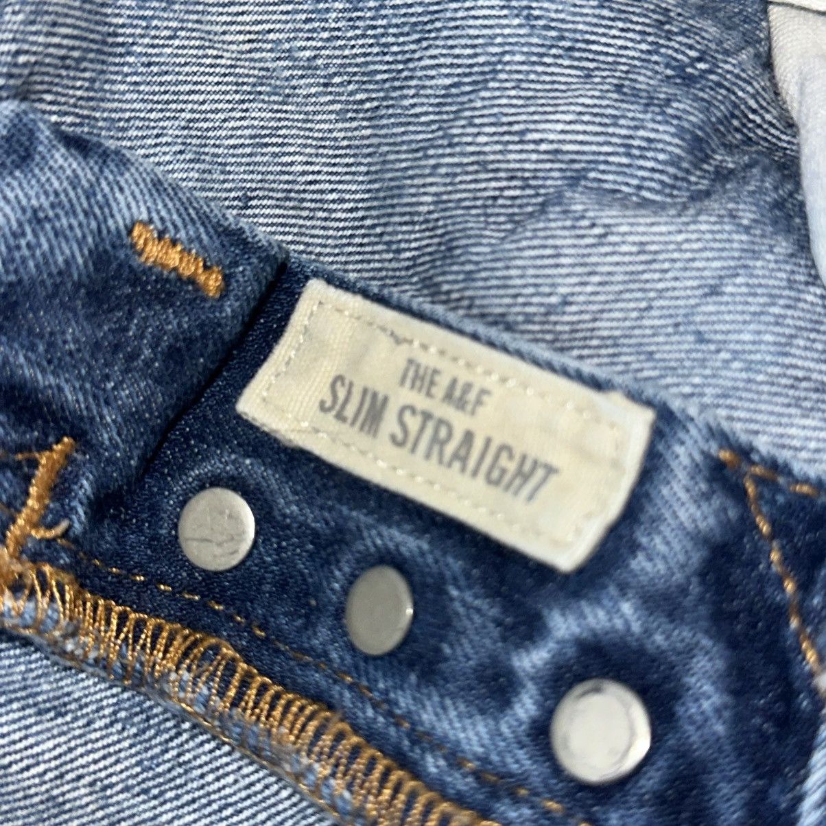 Abercrombie & Fitch Abercrombie Slim Straight distressed jeans Size US 31 - 8 Thumbnail