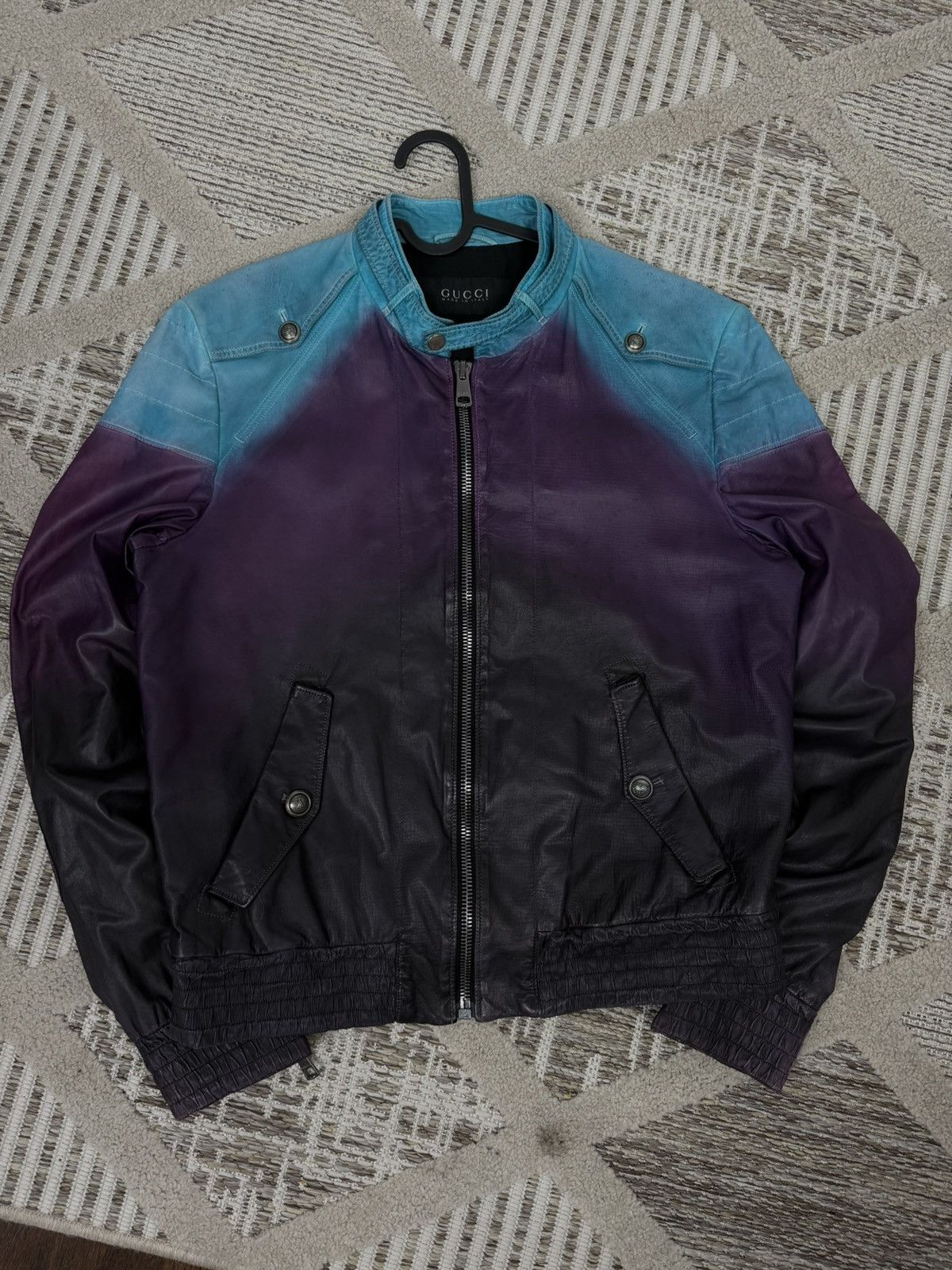 Gucci Gucci Gradient Leather Biker Jacket SS09 Frida Gianni Size US M / EU 48-50 / 2 - 3 Thumbnail