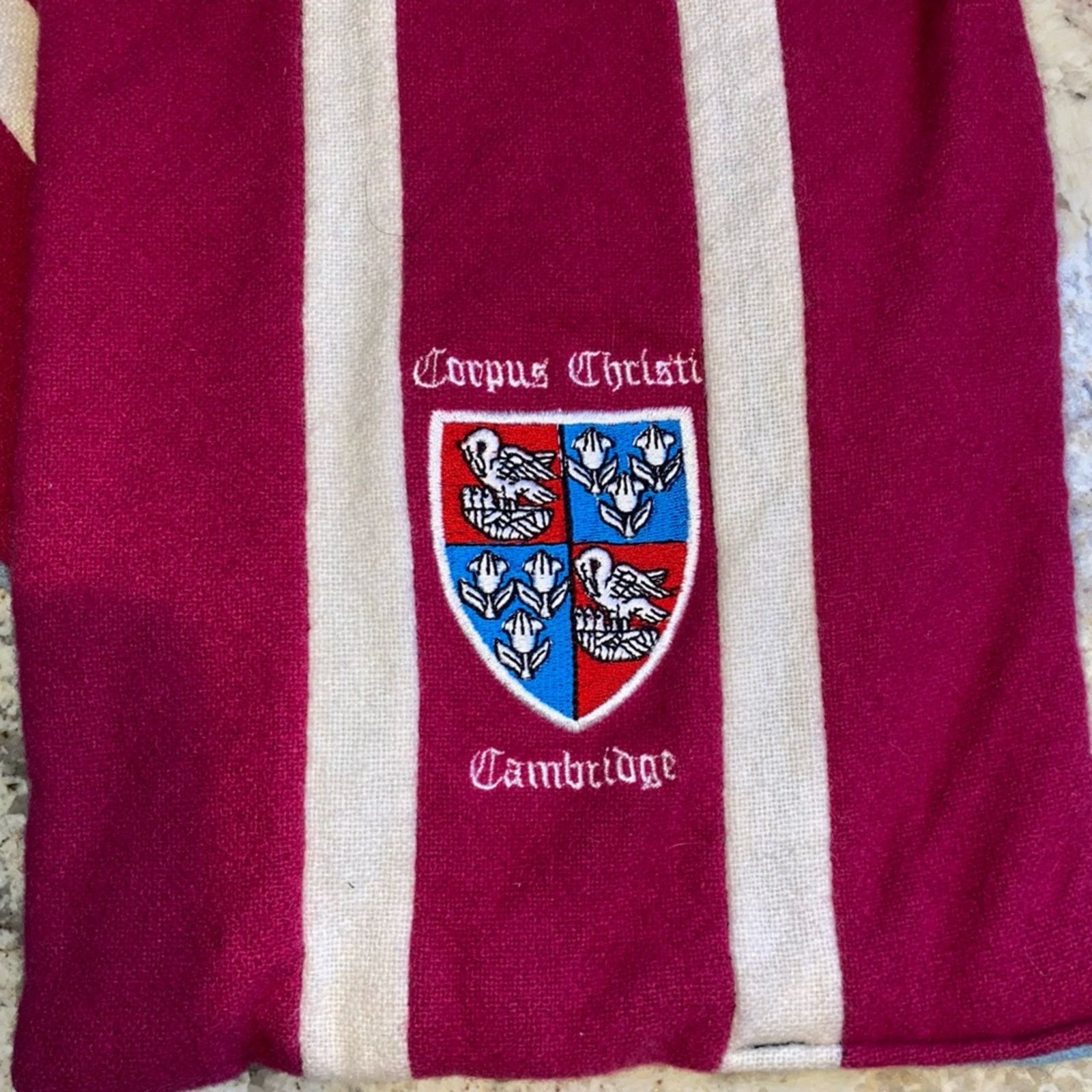 Hardy Amies Vtg Ryder & Amies Cambridge Corpus Christi Wool Scarf Size ONE SIZE - 6 Thumbnail